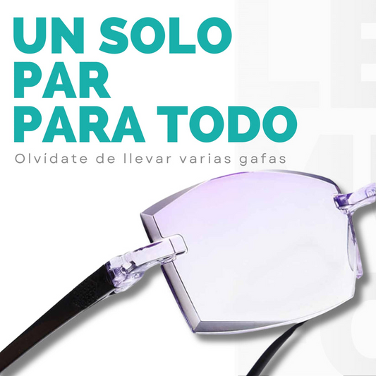 2.0 Lentes TR90 multifocales (unisex) - Inteligentes con Zoom Automático y Filtro de Luz Azul