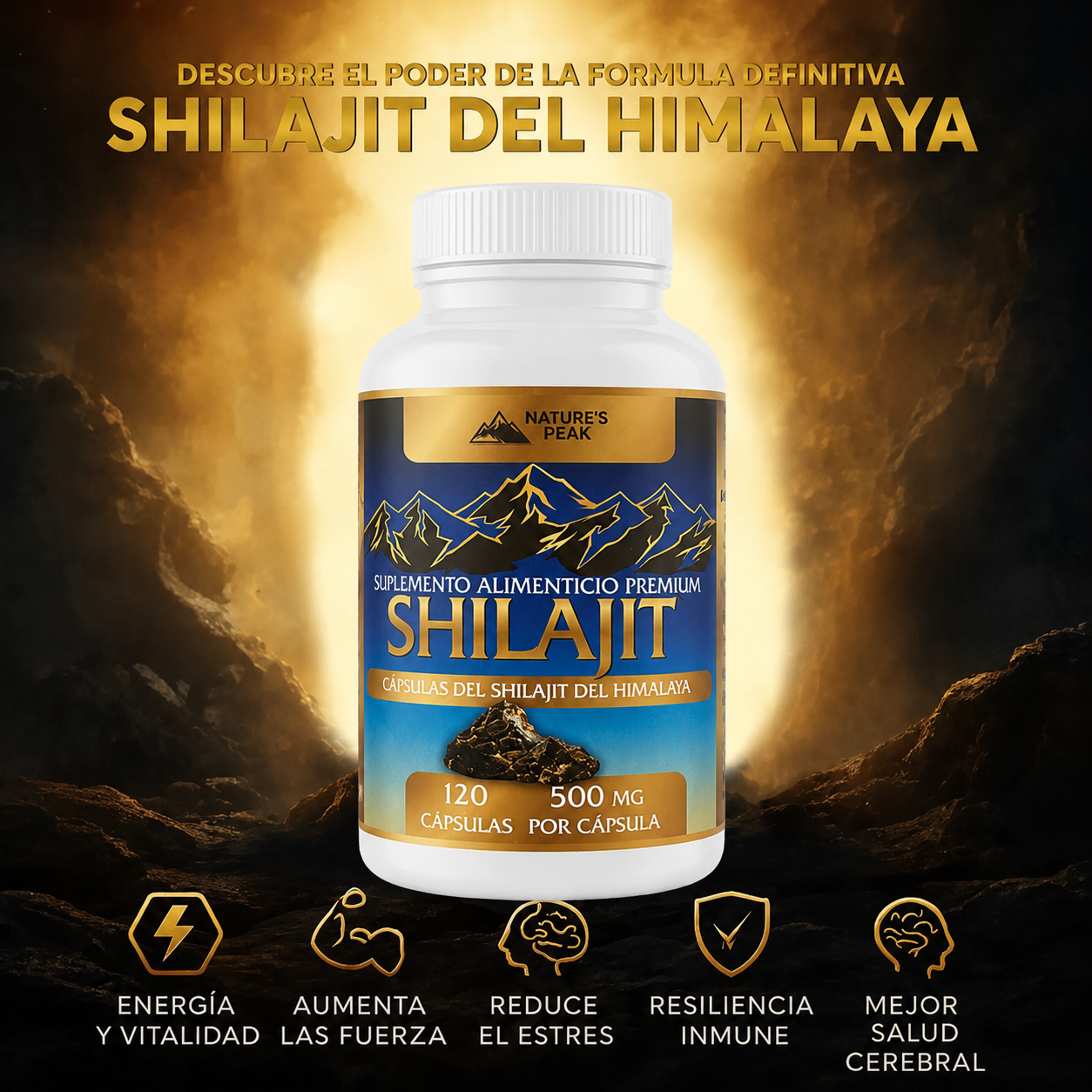 SHILAJIT 120 CÁPSULAS | ¡Máxima potencia en tu mejor momento!